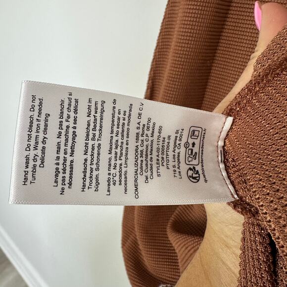 Anine Bing Savannah Dress in Terracotta Earth Women's Small Midi - Picture 5 of 10